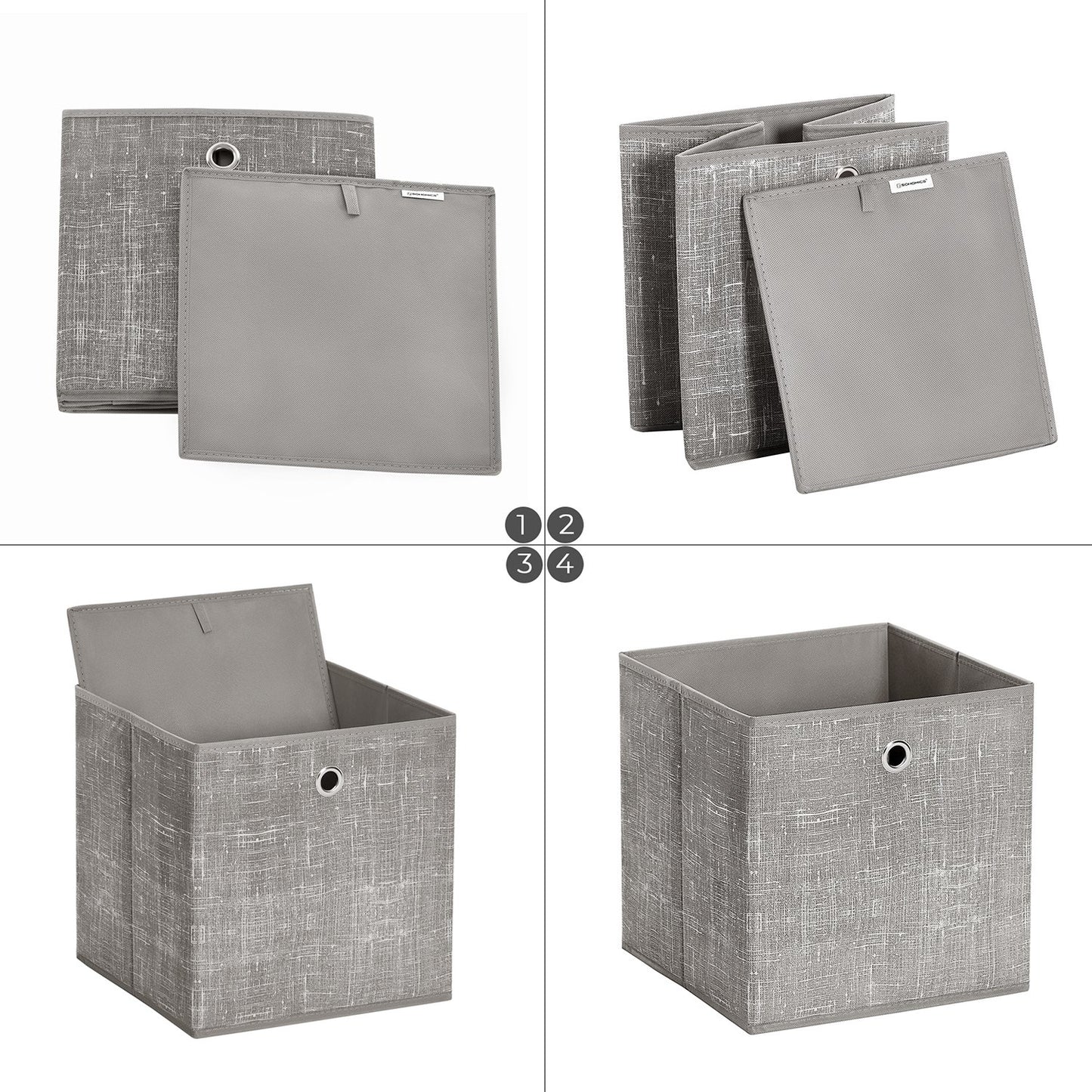 Set of 6 Non-Woven Fabric Box with Handle - image 29