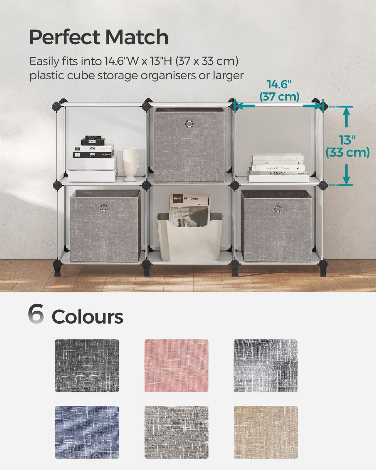 Set of 6 Non-Woven Fabric Box with Handle - image 30