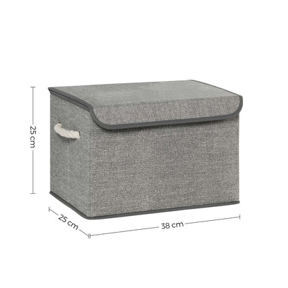 Set of 3 Fabric Storage Boxes with Lid - image 7