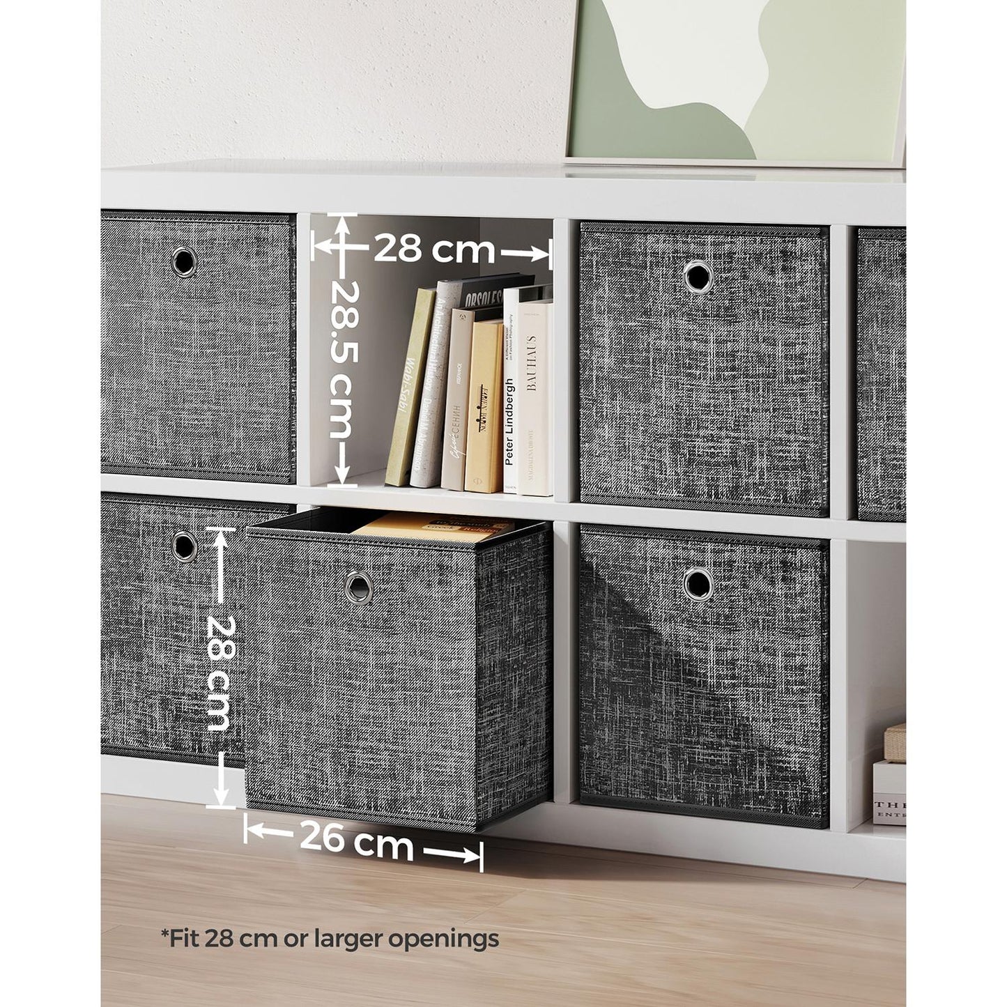 Set of 6 Grey Foldable Storage Organizer Cubes - image 11