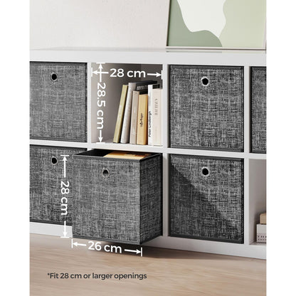 Set of 6 Grey Foldable Storage Organizer Cubes - image 11