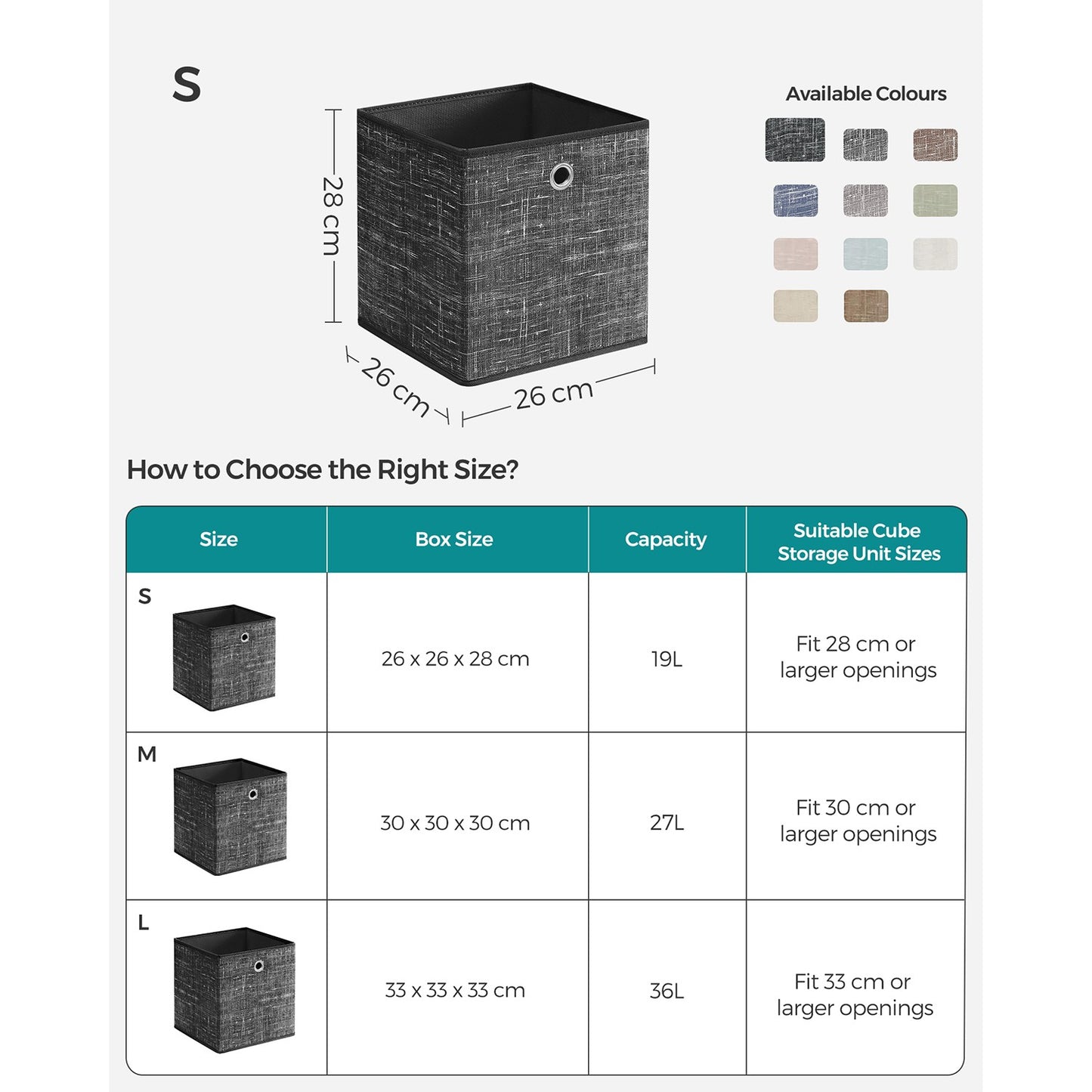 Set of 6 Grey Foldable Storage Organizer Cubes - image 12