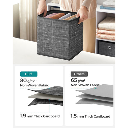 Set of 6 Grey Foldable Storage Organizer Cubes - image 14