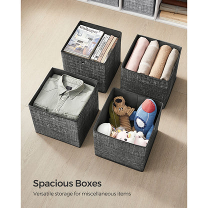 Set of 6 Grey Foldable Storage Organizer Cubes - image 16
