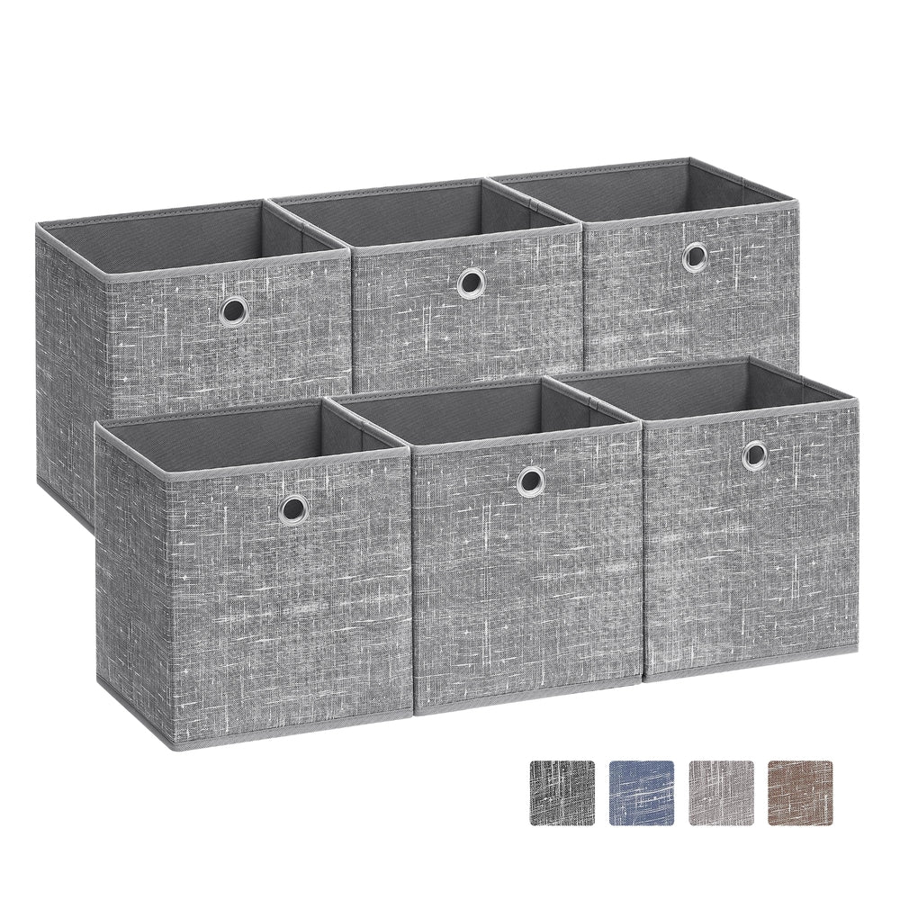 Set of 6 Grey Foldable Storage Organizer Cubes - image 17