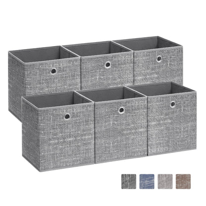 Set of 6 Grey Foldable Storage Organizer Cubes - image 17