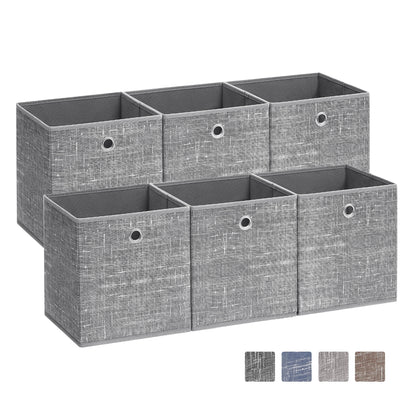 Set of 6 Grey Foldable Storage Organizer Cubes - image 18