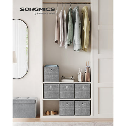 Set of 6 Grey Foldable Storage Organizer Cubes - image 19