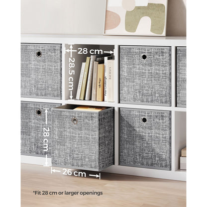 Set of 6 Grey Foldable Storage Organizer Cubes - image 20