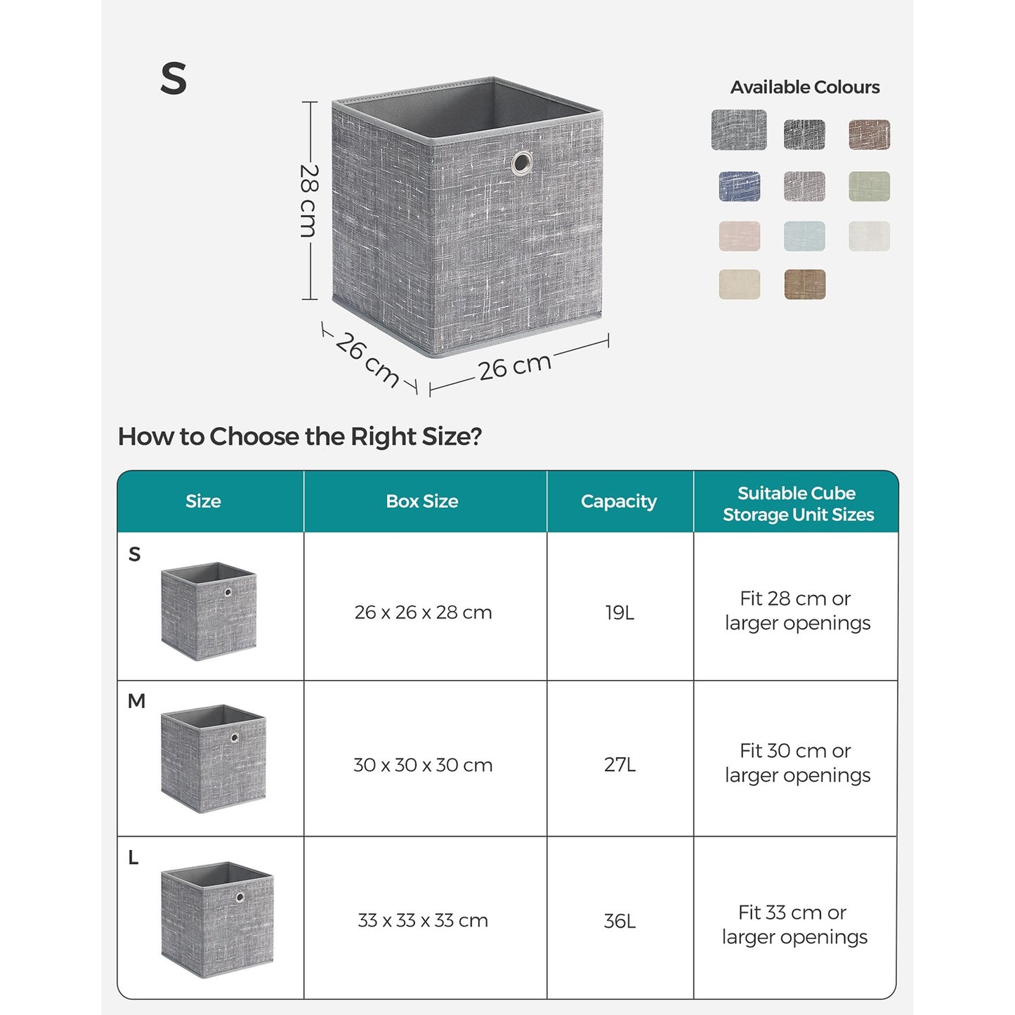 Set of 6 Grey Foldable Storage Organizer Cubes - image 21