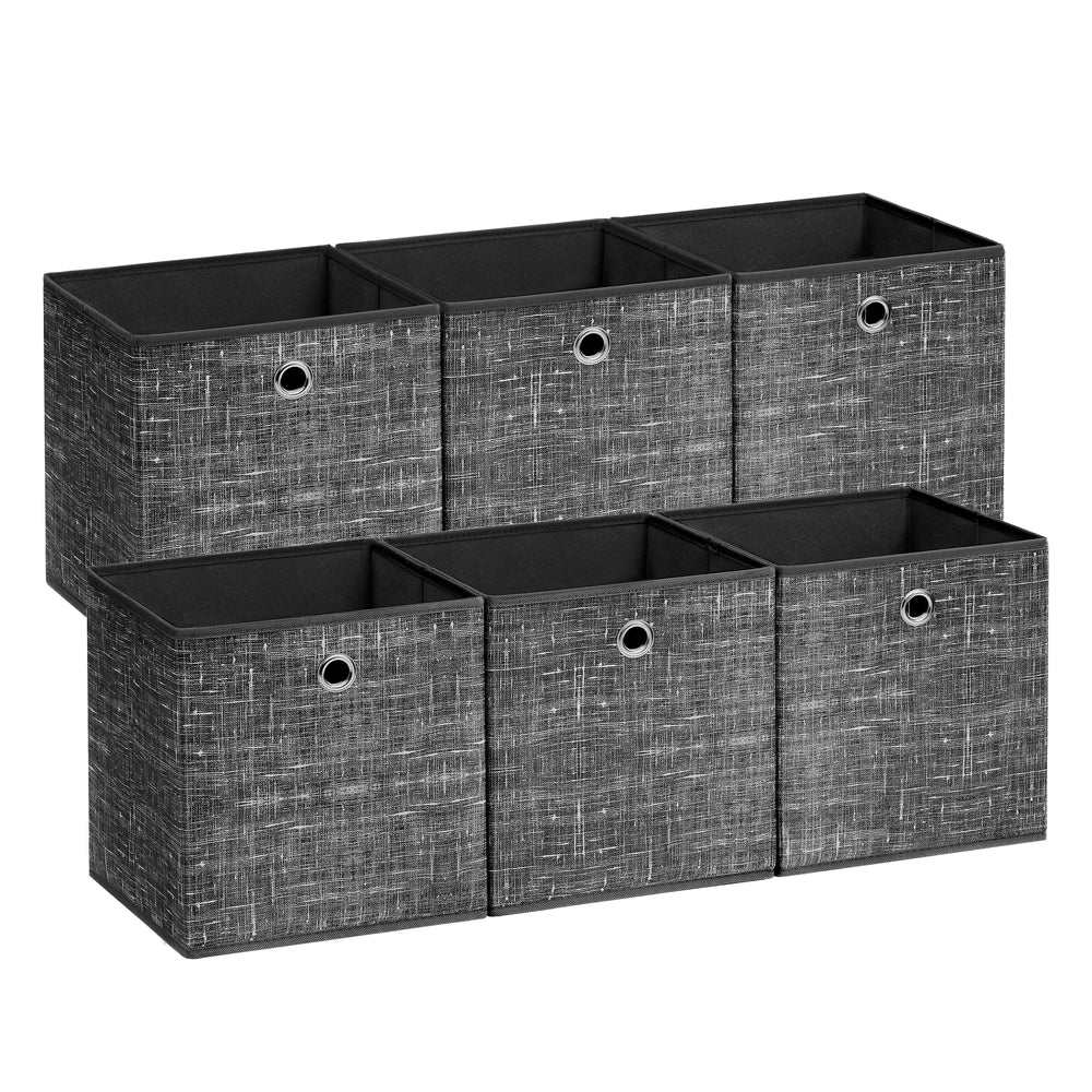 Set of 6 Grey Foldable Storage Organizer Cubes - image 26