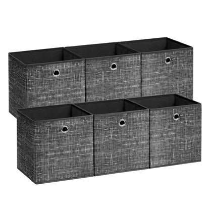 Set of 6 Grey Foldable Storage Organizer Cubes - image 26