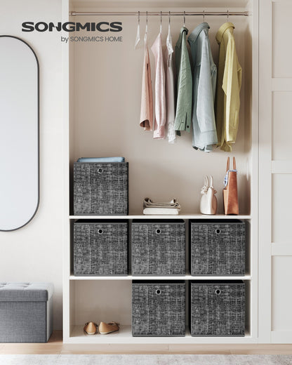 Set of 6 Grey Foldable Storage Organizer Cubes - image 30