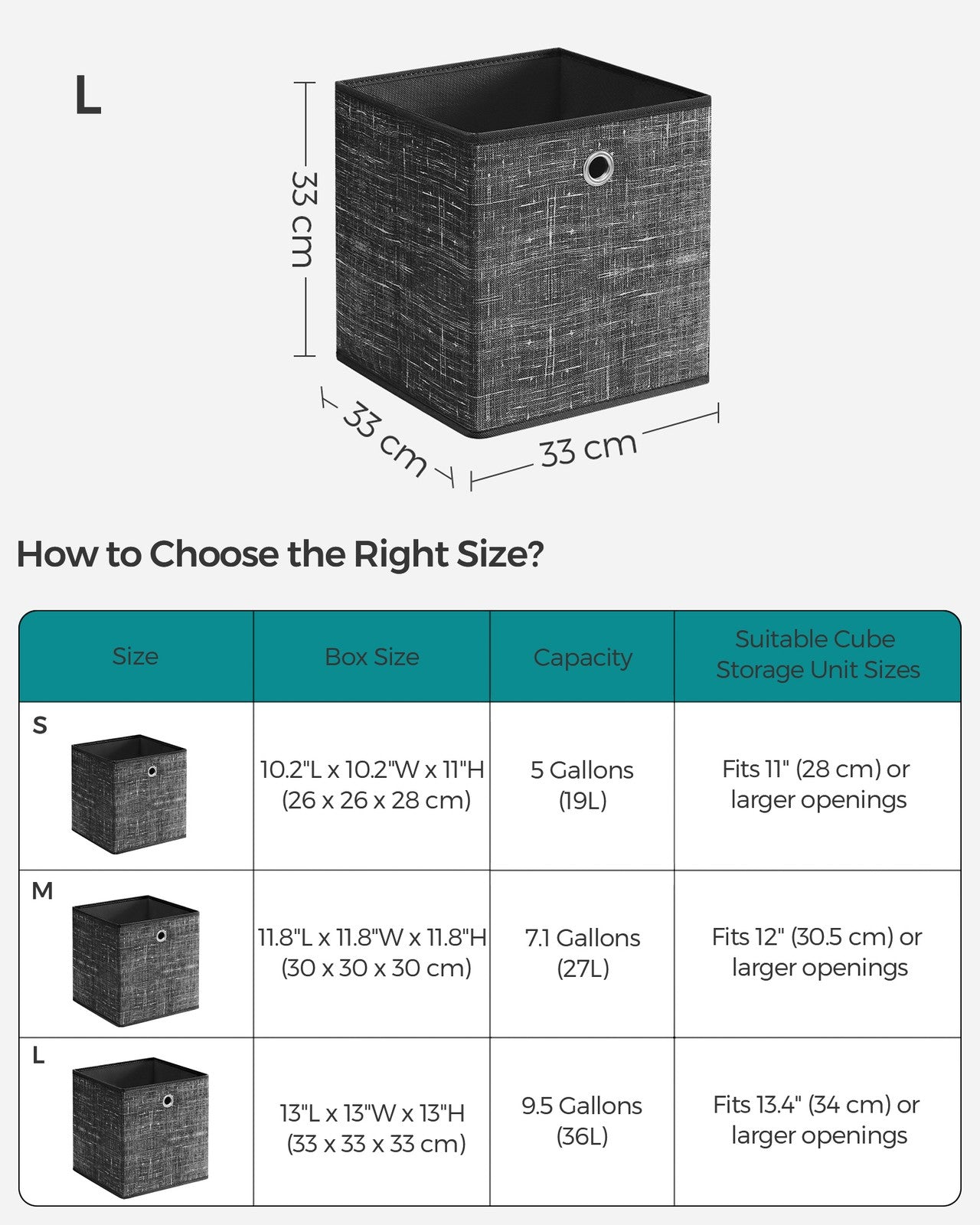 Set of 6 Grey Foldable Storage Organizer Cubes - image 32