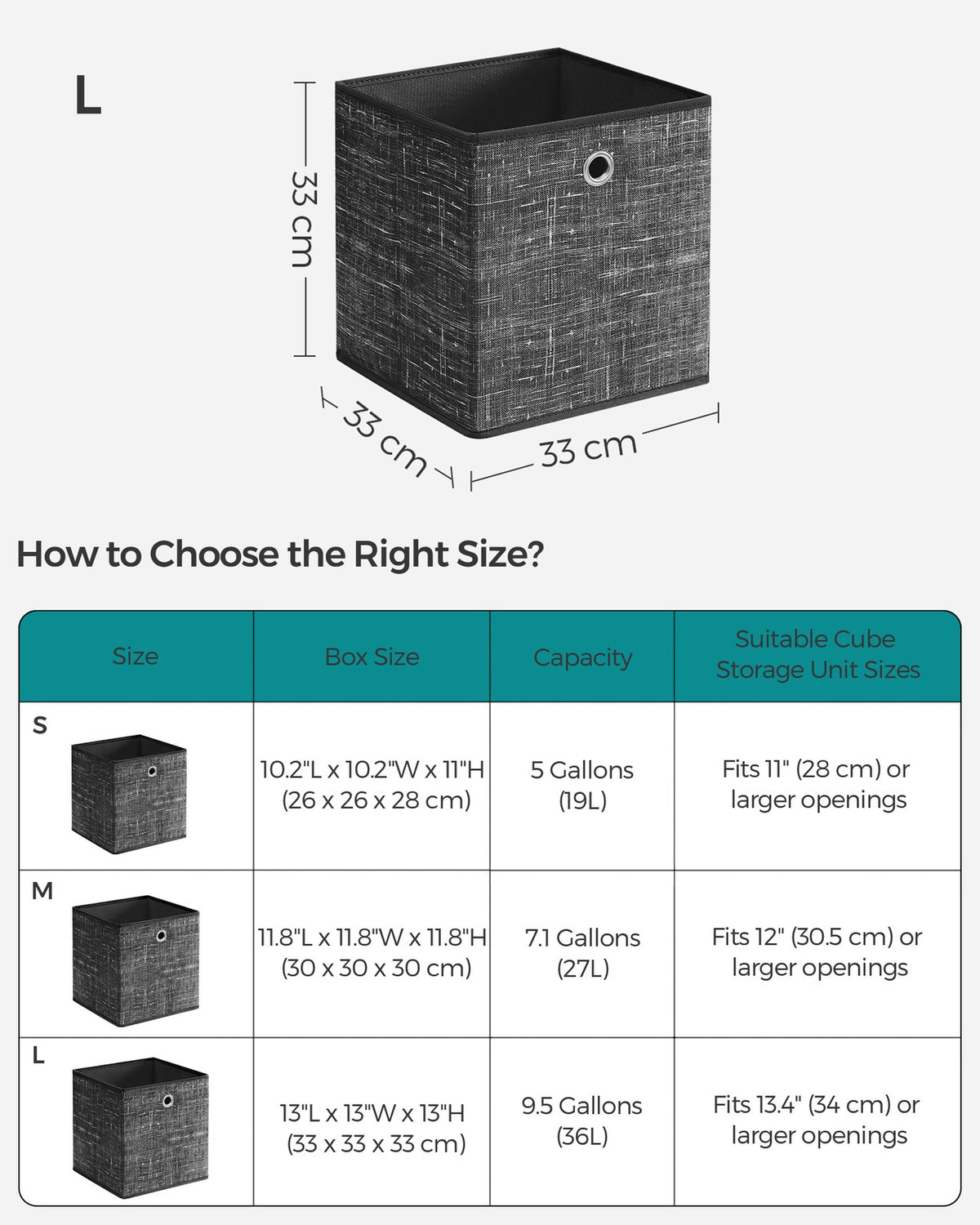 Set of 6 Storage Boxes Heathered Black - image 6