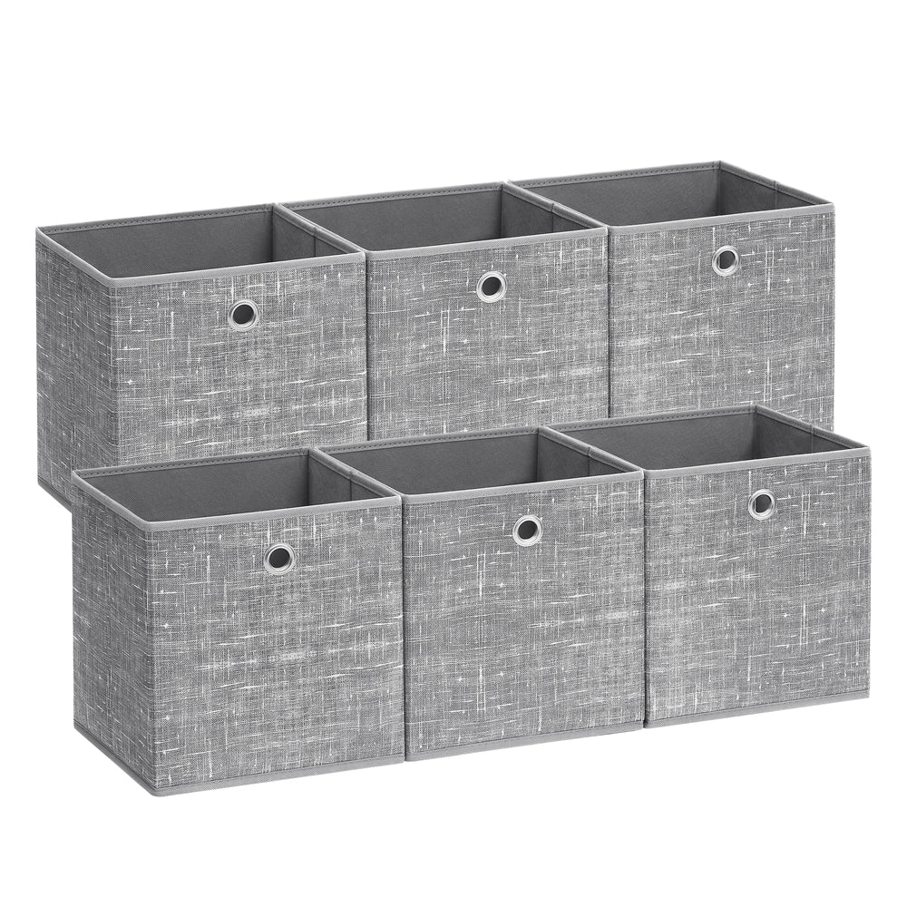 Set of 6 Grey Foldable Storage Organizer Cubes - image 37