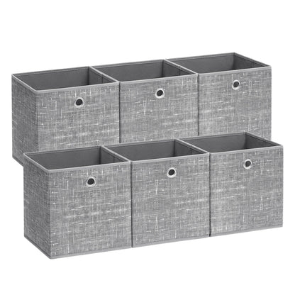 Set of 6 Grey Foldable Storage Organizer Cubes - image 37