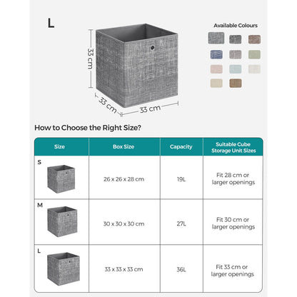 Set of 6 Grey Foldable Storage Organizer Cubes - image 41