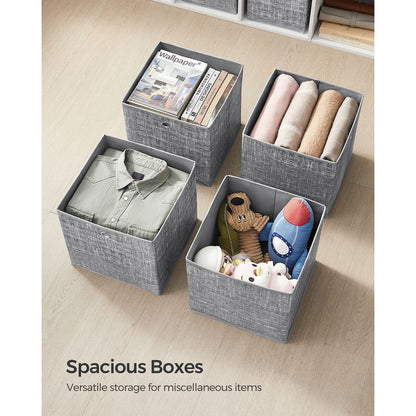 Set of 6 Grey Foldable Storage Organizer Cubes - image 45