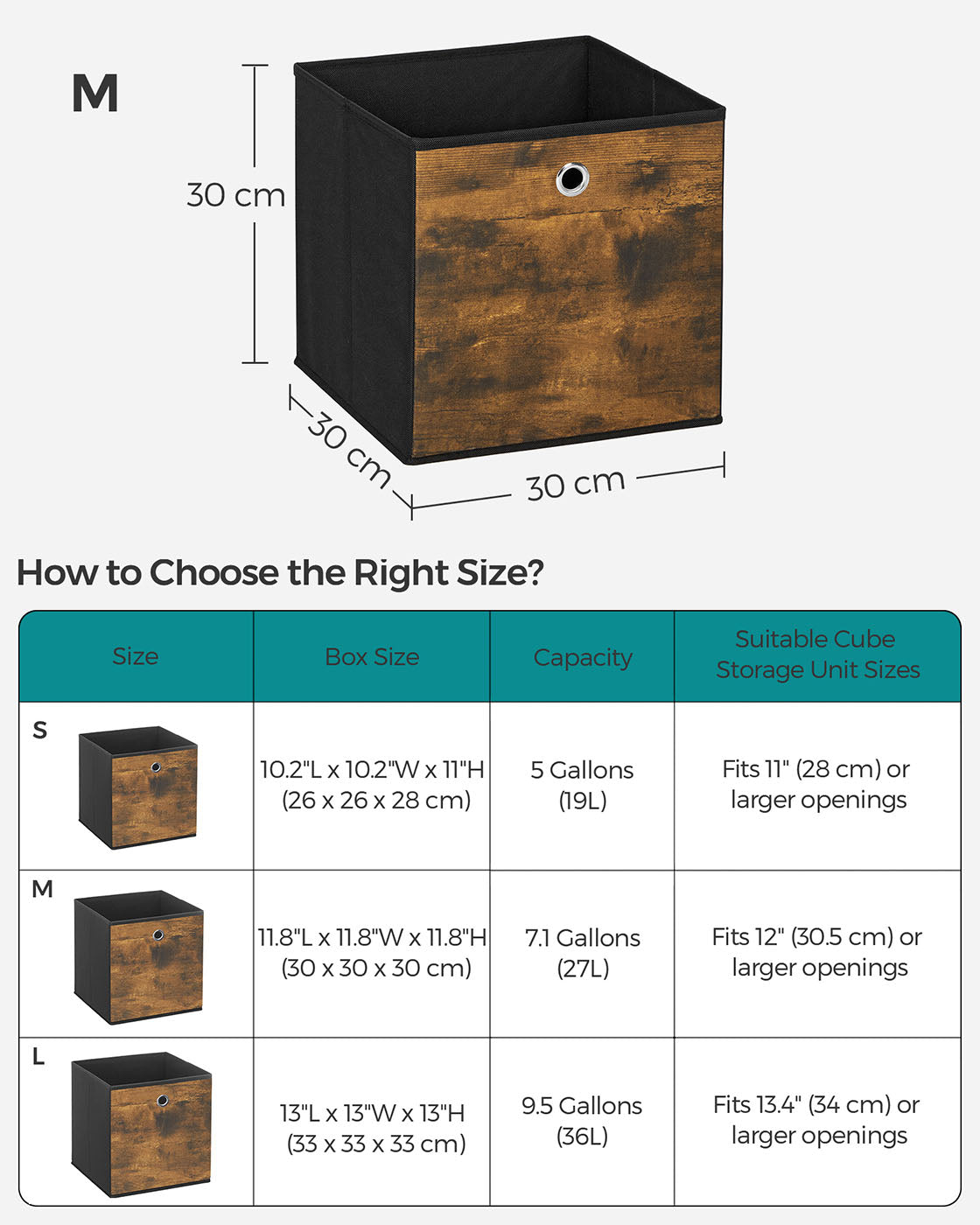 Set of 6 Brown & Black Folding Storage Box - image 9