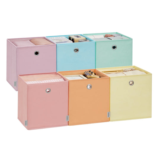Set of 6 Storage Cubes 30 x 30 x 30 cm Fit Cube Storage Unit - image 1