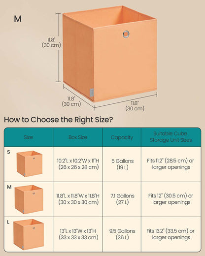 Set of 6 Storage Cubes 30 x 30 x 30 cm Fit Cube Storage Unit - image 4