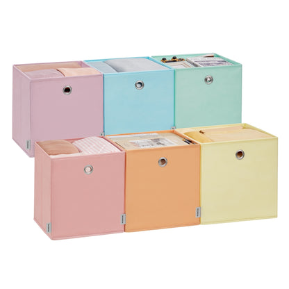 Set of 6 Storage Cubes 33 x 33 x 33 cm Fit Cube Storage Unit - image 1