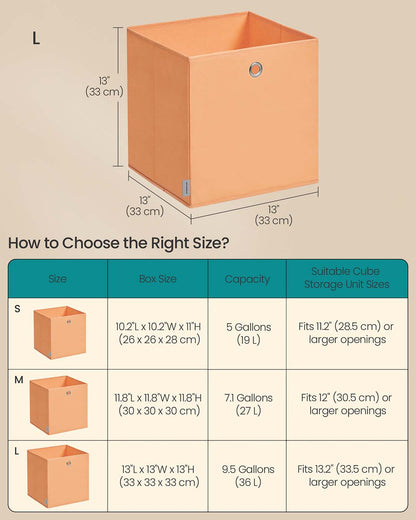 Set of 6 Storage Cubes 33 x 33 x 33 cm Fit Cube Storage Unit - image 4