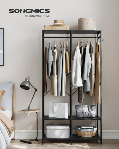 Portable Clothes Wardrobe Ebony Black - image 2