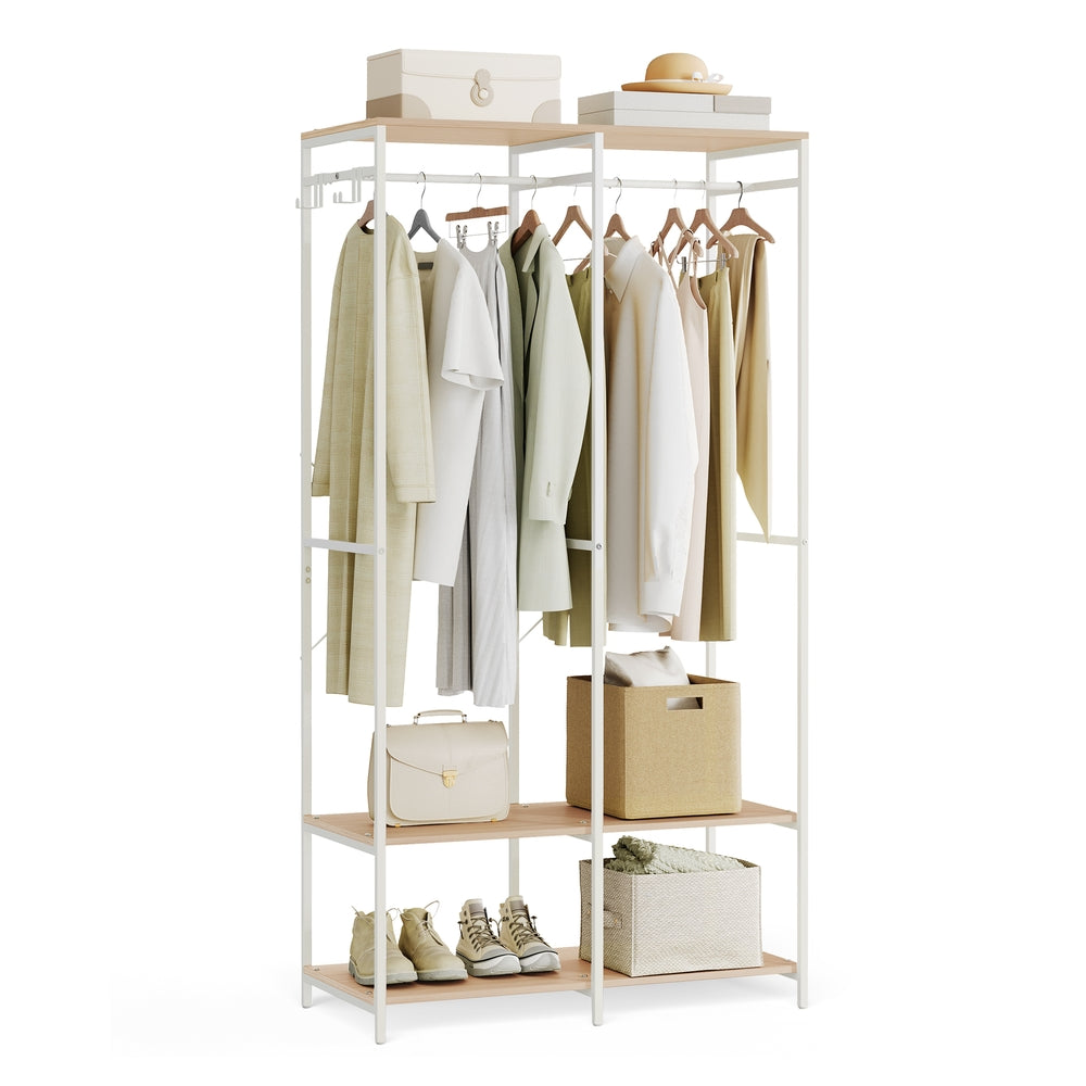 Portable Clothes Wardrobe Natural Beige - image 1