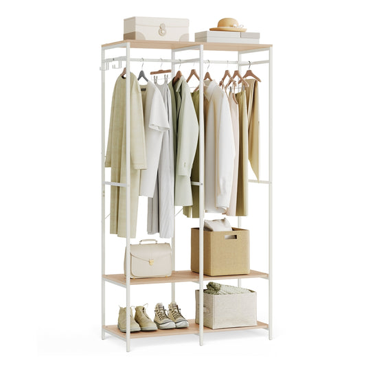 Portable Clothes Wardrobe Natural Beige - image 1