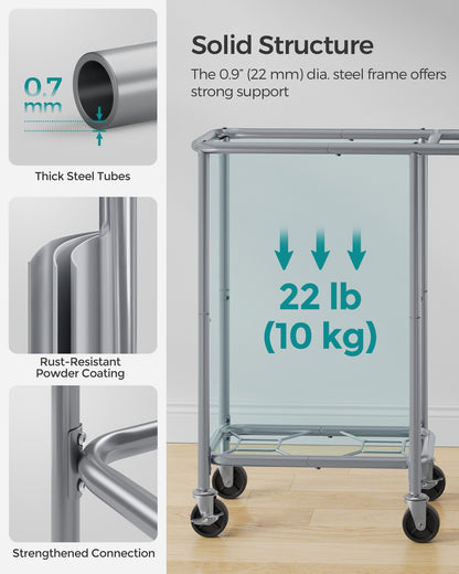90L Laundry Basket on Wheels Ink Black - image 5