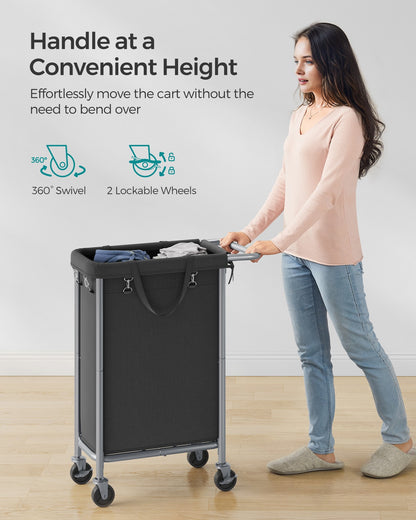 90L Laundry Basket on Wheels Ink Black - image 6