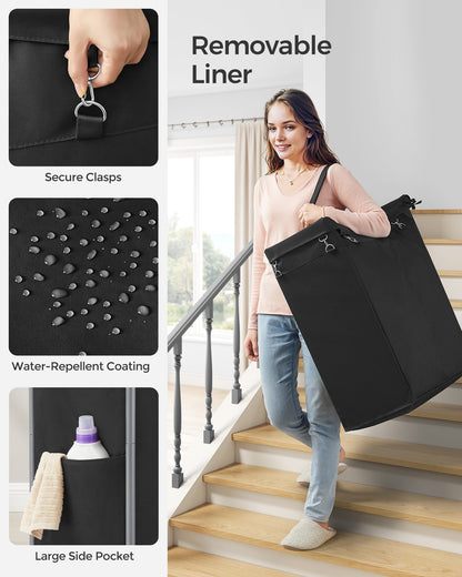 90L Laundry Basket on Wheels Ink Black - image 11
