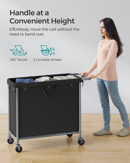 90L Laundry Basket on Wheels Ink Black - image 20