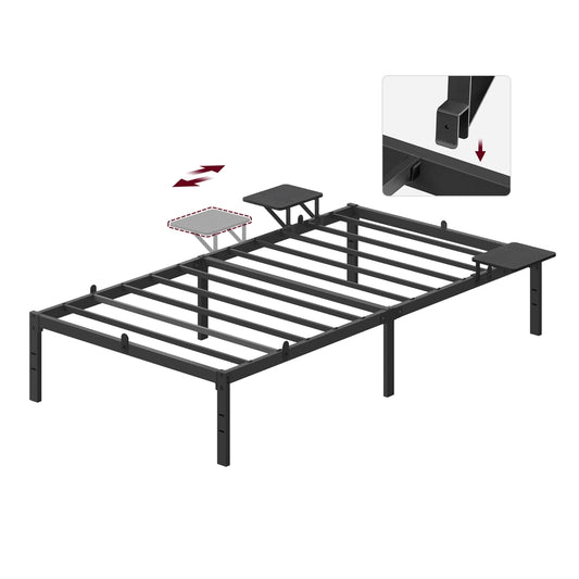 Single Bed Frame for 90 x 190 cm Mattresses Ink Black - image 1