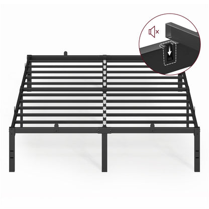 Single Metal Bed Frame 90 x 190 cm Easy Assembly Ink Black - image 22