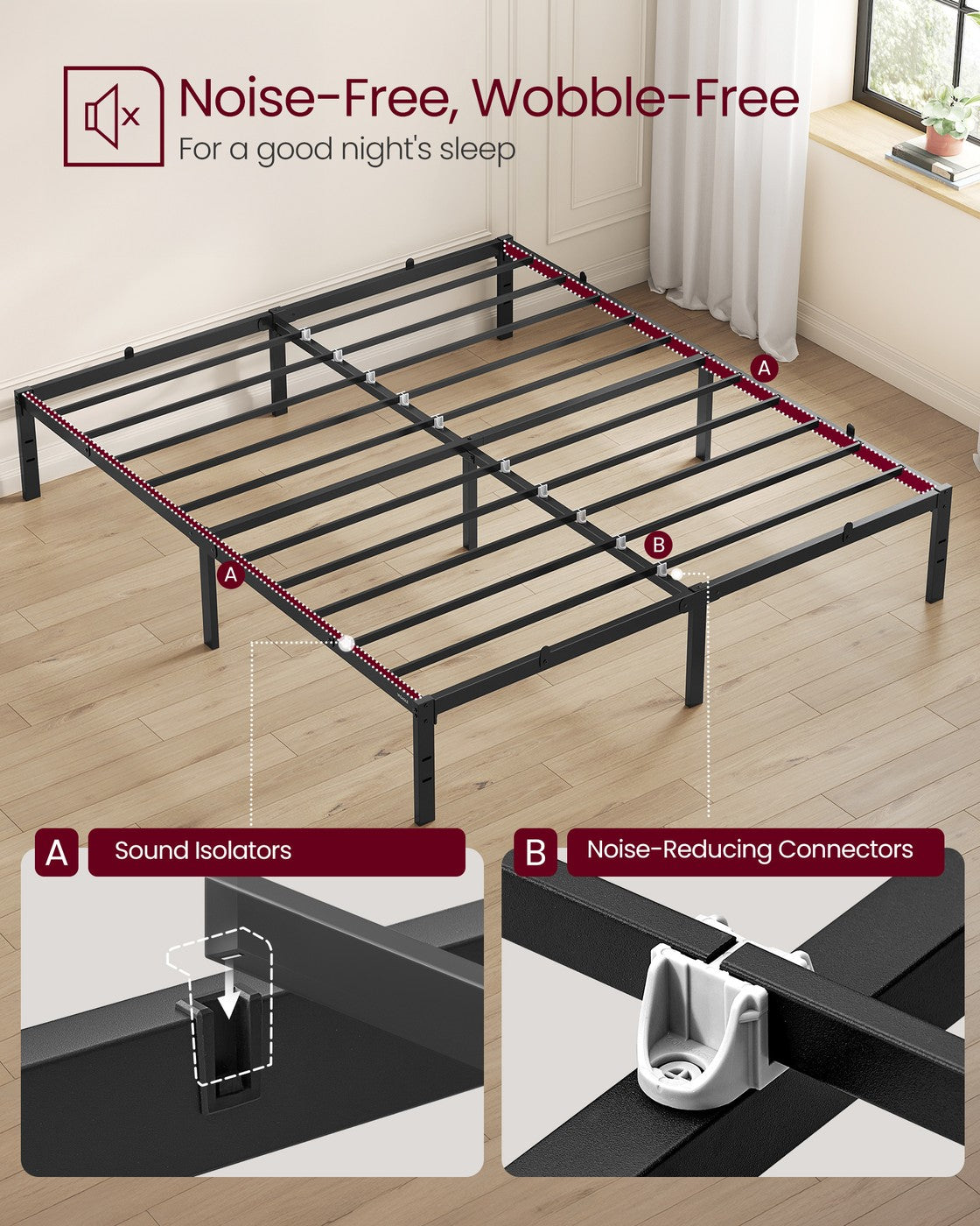 Single Metal Bed Frame 90 x 190 cm Easy Assembly Ink Black - image 24