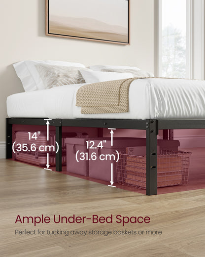 Single Metal Bed Frame 90 x 190 cm Easy Assembly Ink Black - image 27