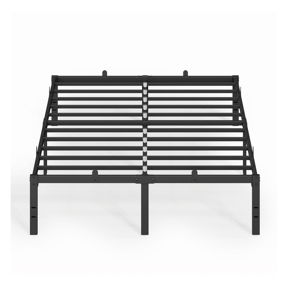 Single Metal Bed Frame 90 x 190 cm Easy Assembly Ink Black - image 16