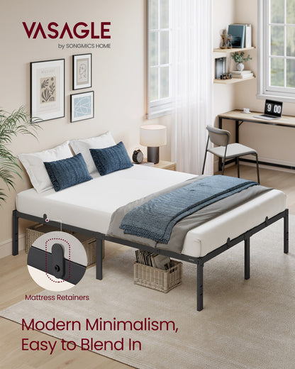 Single Metal Bed Frame 90 x 190 cm Easy Assembly Ink Black - image 17
