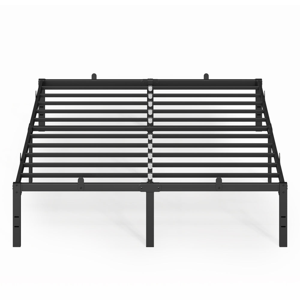 Single Metal Bed Frame 90 x 190 cm Easy Assembly Ink Black - image 34