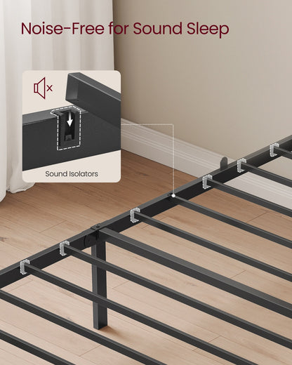 Single Bed Frame 90 x 190 cm 250 kg Weight Capacity Slate Grey - image 5