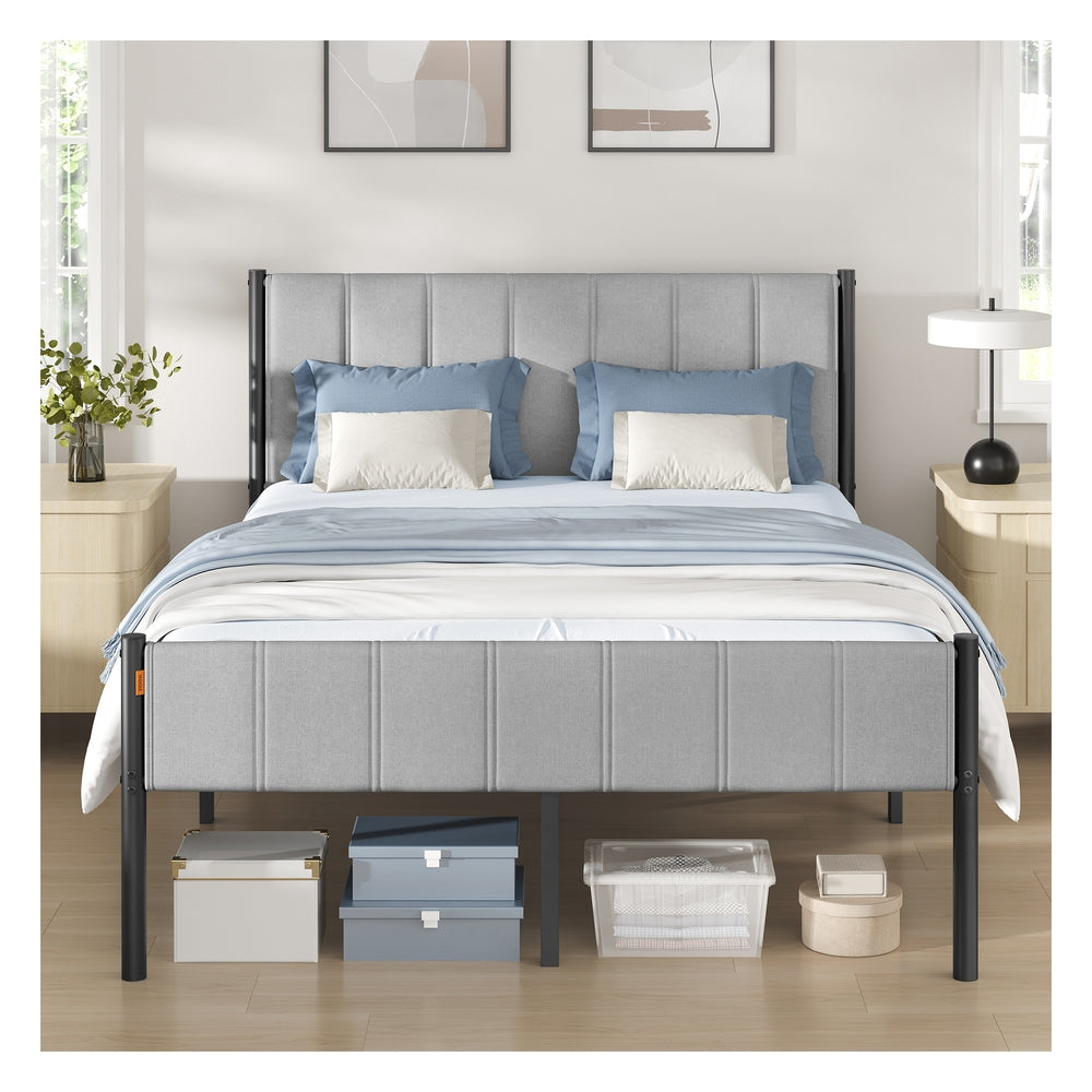 Single Bed Frame 90 x 190 cm 250 kg Weight Capacity Slate Grey - image 24