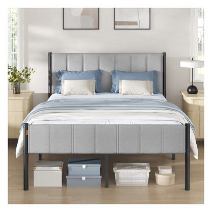 Single Bed Frame 90 x 190 cm 250 kg Weight Capacity Slate Grey - image 24