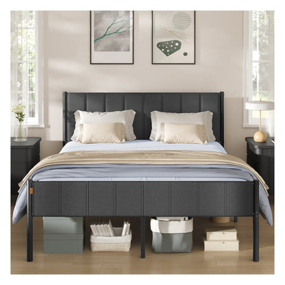 Single Bed Frame 90 x 190 cm 250 kg Weight Capacity Slate Grey - image 39