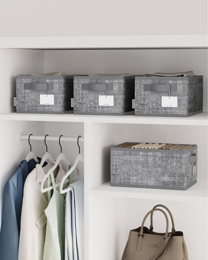 15 cm High Collapsible Storage Boxes Set of 3 Ink Black - image 8