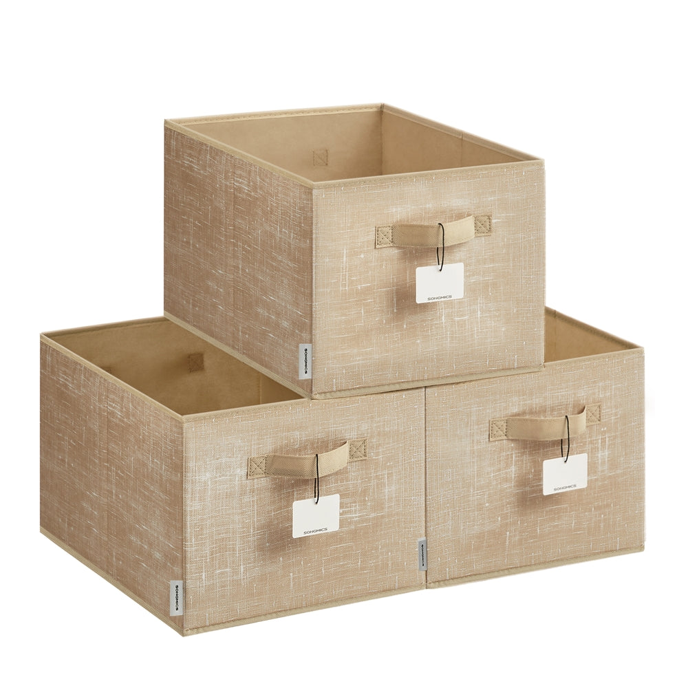15 cm High Collapsible Storage Boxes Set of 3 Ink Black - image 25
