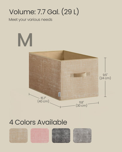 15 cm High Collapsible Storage Boxes Set of 3 Ink Black - image 29