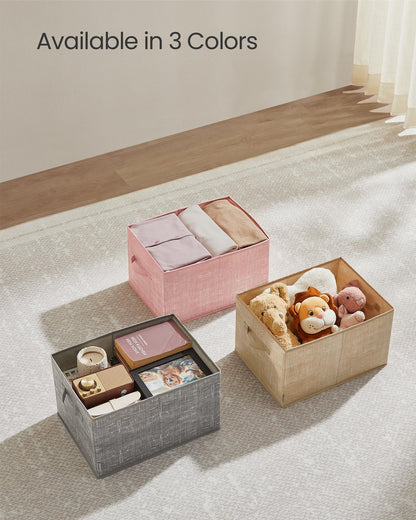 15 cm High Collapsible Storage Boxes Set of 3 Ink Black - image 30